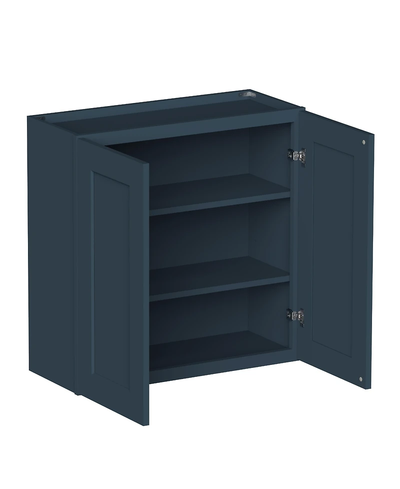 Boyel Living W30" Dove Wall Cabinet with Full Overlay Hdf Door for Custom Kitchen or Bathroom
