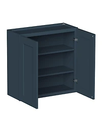 Boyel Living W30" Dove Wall Cabinet with Full Overlay Hdf Door for Custom Kitchen or Bathroom