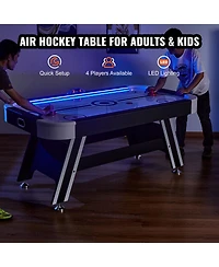 Sevorley 72 Air-Powered Hockey Table with Led Lights and Electronic Scoring