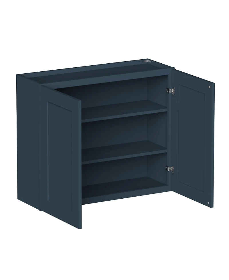 Boyel Living W36" Dove Wall Cabinet with Full Overlay Hdf Door for Custom Kitchen or Bathroom