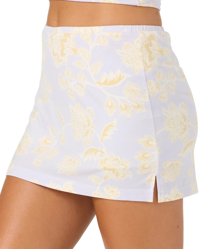 O'Neill Women's Alyssa Pull-On Floral Micro-Mini Skort