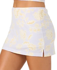 O'Neill Women's Alyssa Pull-On Floral Micro-Mini Skort