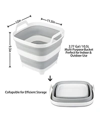 Piscifun 2 Pack Collapsible Ice Bucket Foldable Drink Cooler Multi Purpose Storage Tub