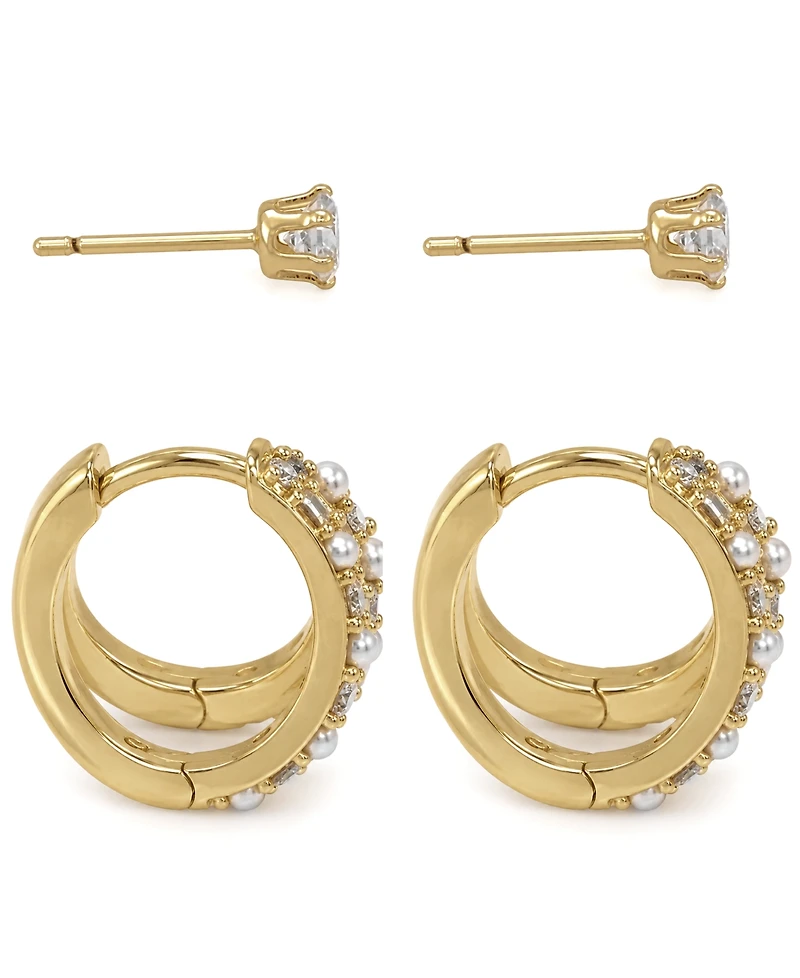 And Now This Stud and Hoop Earring Set