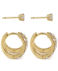 And Now This Stud and Hoop Earring Set