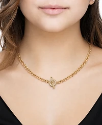 And Now This Cubic Zirconia Toggle Necklace