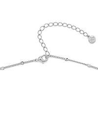 And Now This Cubic Zirconia Circular Shaped Station Necklace