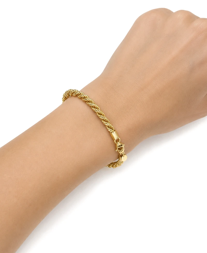And Now This Silver, Gold Plated Brass Twisted Chain Bracelet