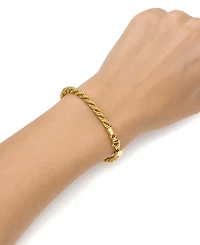 And Now This Silver, Gold Plated Brass Twisted Chain Bracelet