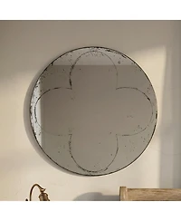 Busdays Round Wall Mounted Mirror Versatile Home Decor for Bedroom Living Room Dining Room Fireplace Foyer