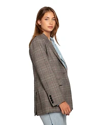 Belle & Bloom Women's Paris Grid Single Breasted Blazer