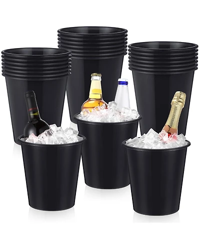 Piscifun 24 Pack Plastic Ice Buckets Multipurpose Party Beverage Coolers