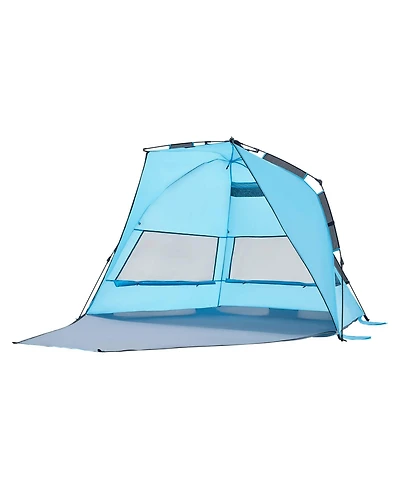 Sevorley Aluminum Hard Shell Rooftop Tent for 2-3 Person with Led Light and Thick Mattress