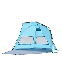 Sevorley Aluminum Hard Shell Rooftop Tent for 2-3 Person with Led Light and Thick Mattress