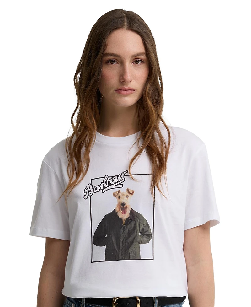 Barbour Women's Mariana Dog Graphic Crewneck T-Shirt