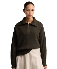 Barbour Women's Lavensdale Half-Zip Funnel Neck Sweater