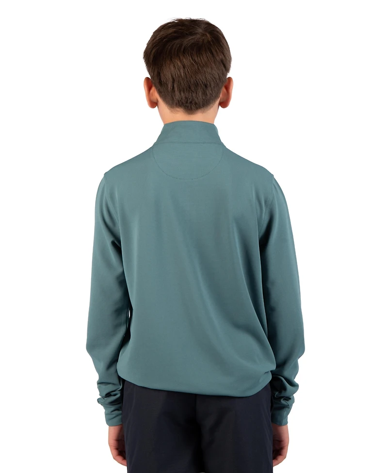 TailorByrd Micro Grid Textured Performance Quarter Zip