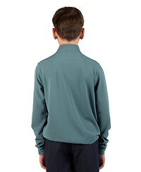 TailorByrd Micro Grid Textured Performance Quarter Zip