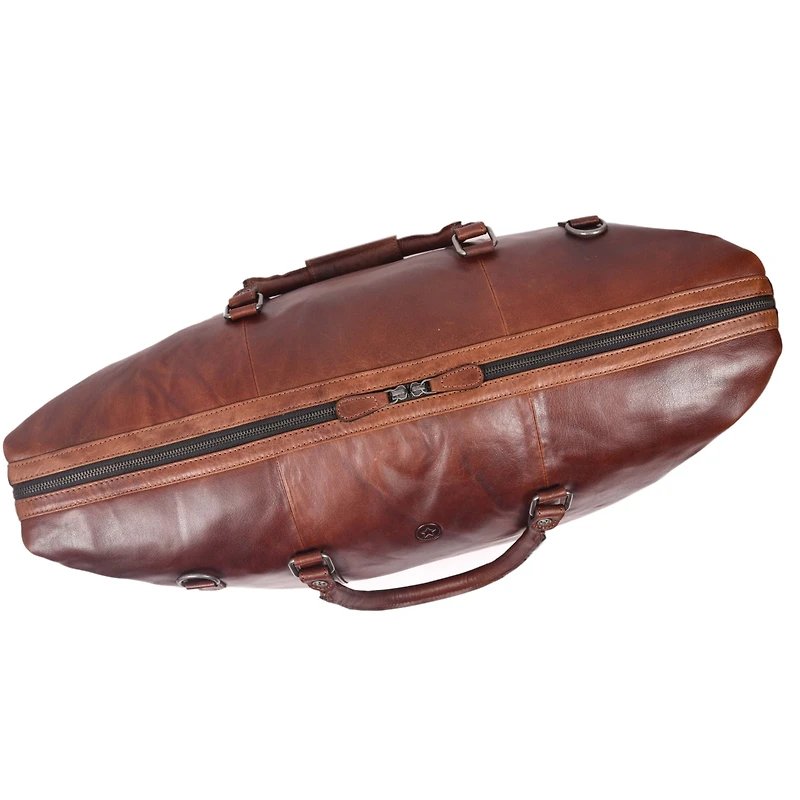 20 Inch Leather Canvas Duffle Bag