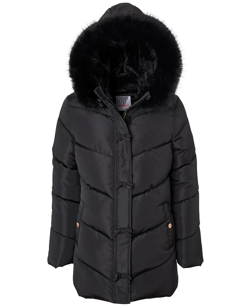 Kensie Girl Girls' 6-16 Bow Hooded Puffer Jacket