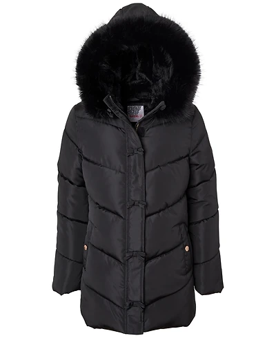 Kensie Girl Girls' 6-16 Bow Hooded Puffer Jacket
