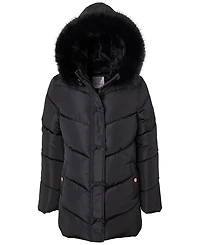 Kensie Girl Girls' 6-16 Bow Hooded Puffer Jacket