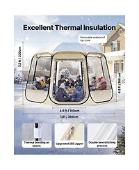 Sevorley Pop Up Bubble Tent, 12 x 11 ft Clear Dome Shelter for 10-12 People