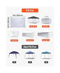 Sevorley Canopy Sidewall for 10x10 ft Pop-Up Tent, Waterproof Tent Side Wall with Mesh