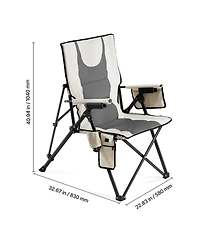 Sevorley Heated Camping Chair with 3 Heat Settings, High Back Folding Chair, 260 lb Capacity