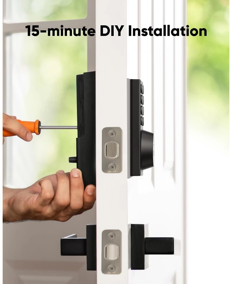 eufy Smart Lock C30, Keyless Wi-Fi Deadbolt, No Bridge, Easy Install, App Control, Reliable Power, Bhma Grade3
