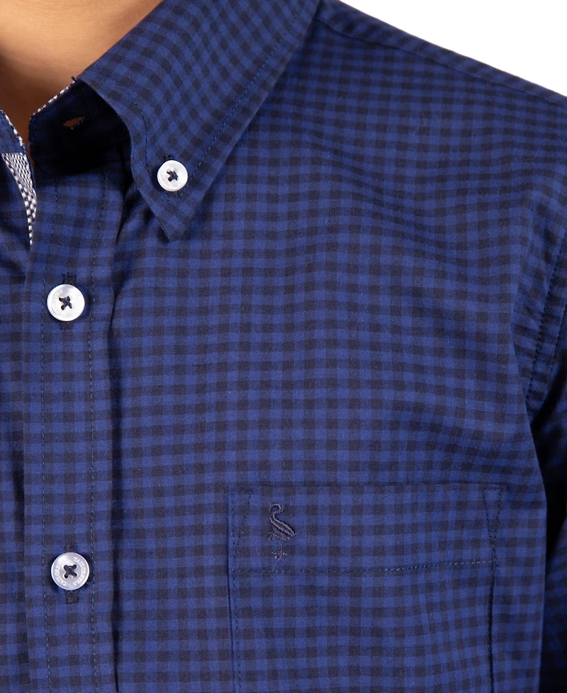 TailorByrd Big Boys Women's Tonal Gingham Long Sleeve Shirt