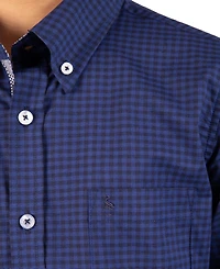 TailorByrd Big Boys Women's Tonal Gingham Long Sleeve Shirt