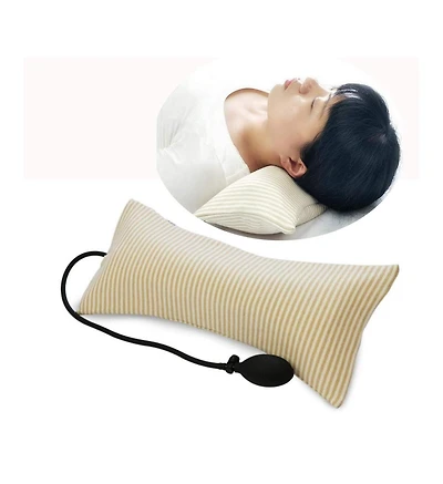 Piscifun Height Adjustable Inflatable Neck Support Pillow Portable Washable for Travel Home Office