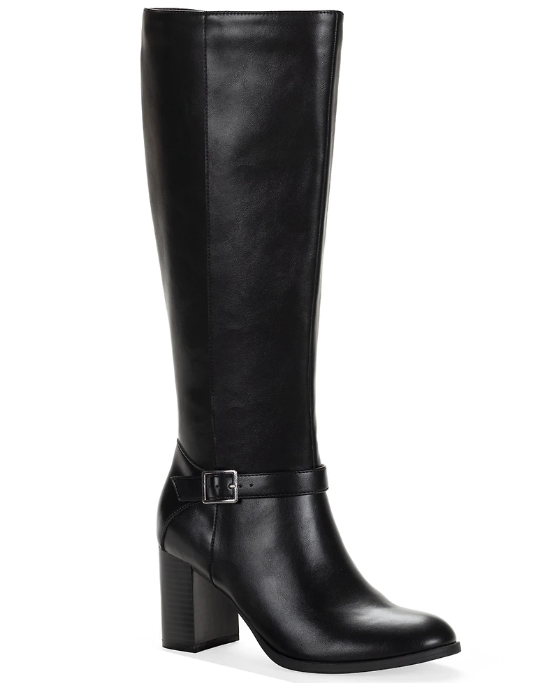 Style & Co Women's Ruthh Round Toe Buckle Detail Dress Boots, Macy's Exclusive