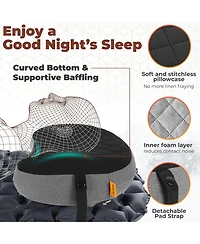 Piscifun Ultralight Inflatable Camping Pillow Removable Washable Cover Portable Backpacking Travel Gear