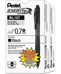 Pentel EnerGel-x Retractable Liquid Gel Pen, (0.7mm) Medium Line, Buy 20, get 4 more Free