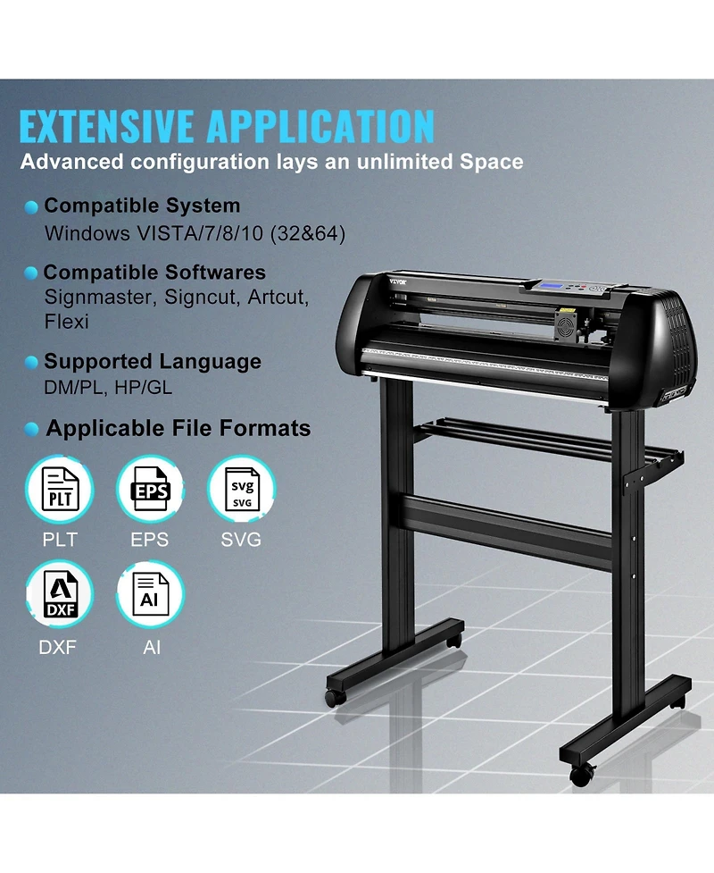Sevorley 34 inch Bluetooth Vinyl Cutter Plotter with Stand and Craft Kit