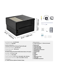 Sevorley Laser Engraver Enclosure with Exhaust Fan, Fireproof Cover