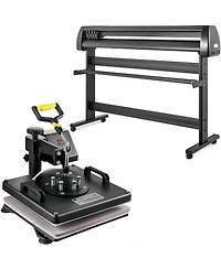 Sevorley 5-in-1 Heat Press with 53-inch Vinyl Cutter Plotter Kit