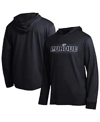 Champion Men's Black Purdue Boilermakers Gradient All-Star Long Sleeve Hooded T-Shirt