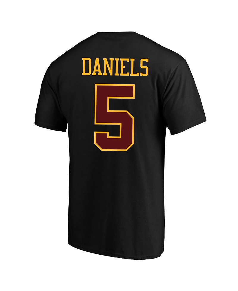 Fanatics Men's Jayden Daniels Black Washington Commanders Big Tall Player Name Number T-Shirt