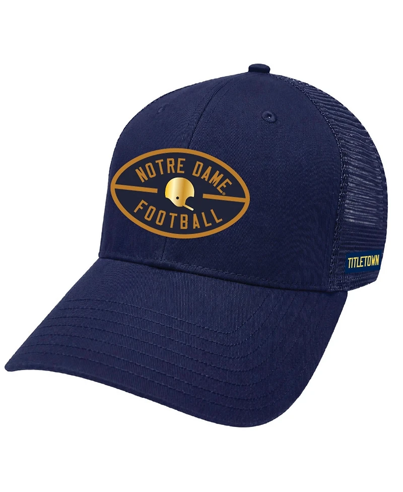 Under Armour Men's and Women's Navy Notre Dame Fighting Irish Shamrock Series Washed Cotton Performance Adjustable Trucker Hat