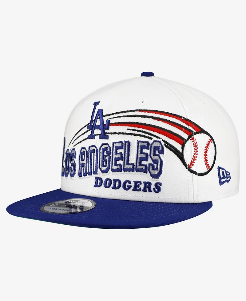 New Era Men's White Los Angeles Dodgers Retro Sweep 9FIFTY Snapback Hat