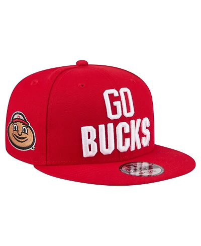 New Era Men's Scarlet Ohio State Buckeyes Go Team 9FIFTY Snapback Hat