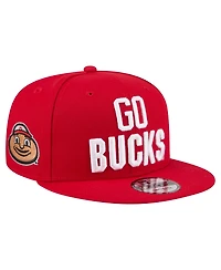New Era Men's Scarlet Ohio State Buckeyes Go Team 9FIFTY Snapback Hat