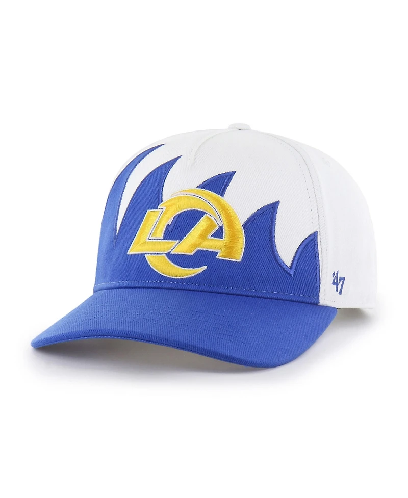 47 Brand Men's White Los Angeles Rams Jagged Hitch Adjustable Hat