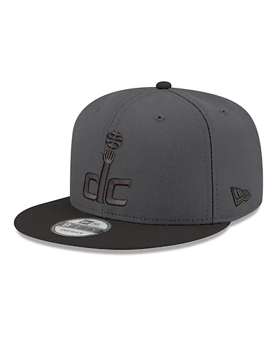 New Era Men's Gray/Black Washington Wizards Logo 2-Tone 9FIFTY Snapback Hat