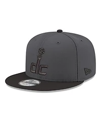 New Era Men's Gray/Black Washington Wizards Logo 2-Tone 9FIFTY Snapback Hat