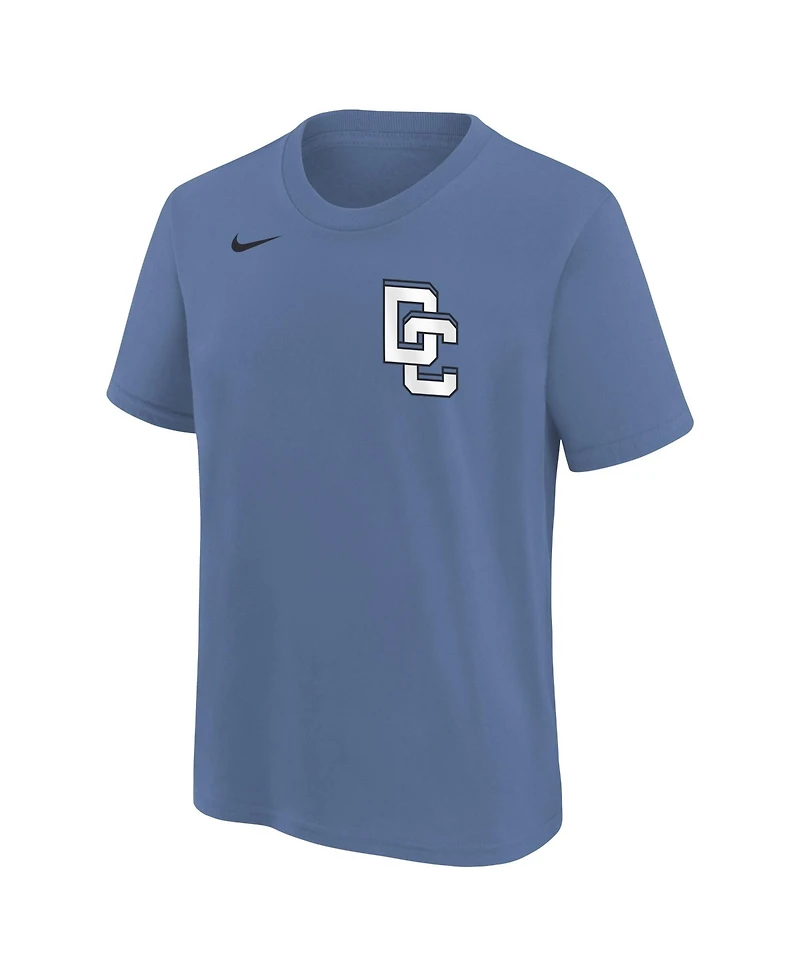 Nike Big Boys and Girls Cj Abrams Blue Washington Nationals City Connect Name Number T-Shirt