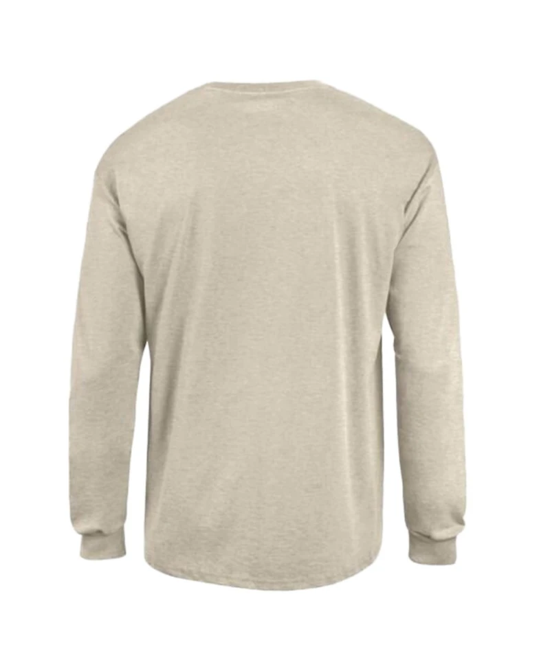 Champion Men's Heather Oatmeal Buffalo Bills White Ink Jersey Long Sleeve T-Shirt